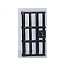 Part 60621 Pearl Dark Gray Door 1 x 4 x 6 Barred with Stud Handle 